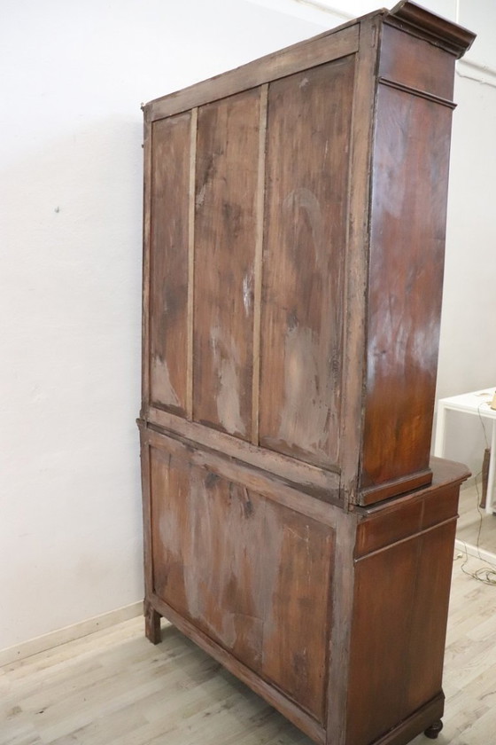 Image 1 of Antique Sideboard in Walnut Veneer, Italy 19th Century