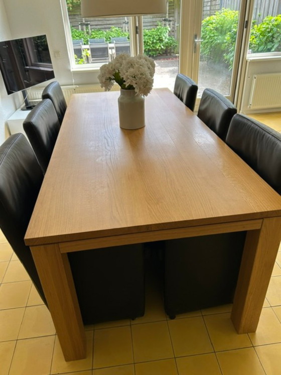 Image 1 of Large oak dining table - 225x100 cm