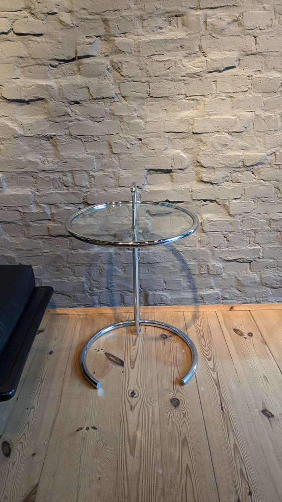 Image 1 of ClassiCon Eileen Grey E1027 side table glass chrome design classic