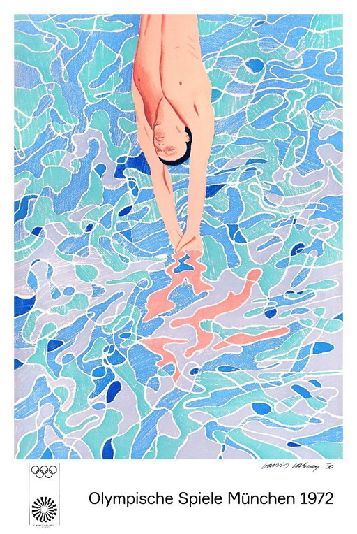 The Diver - David Hockney - Le plongeur - Affiche 60 × 90 cm