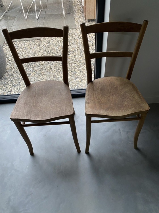 2x Thonet Stuhl – Esszimmerstühle, Holz (photo 3 of 10)