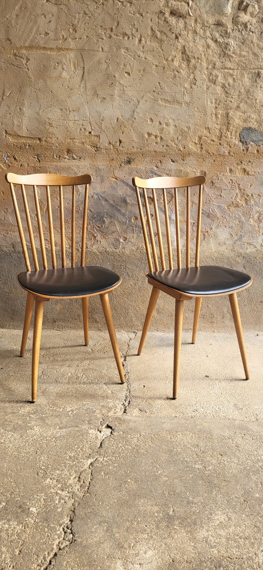Pair of Menuet Chairs by Baumann, 1960's