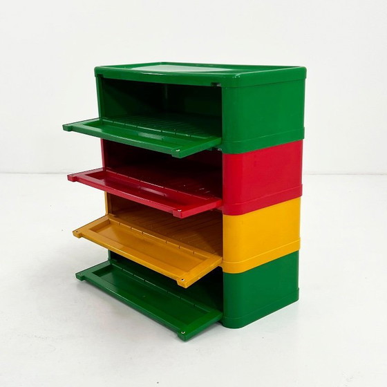 Image 1 of Multicolour Chest of 4 Drawers Model 4964 by Olaf Von Bohr for Kartell, 1970s