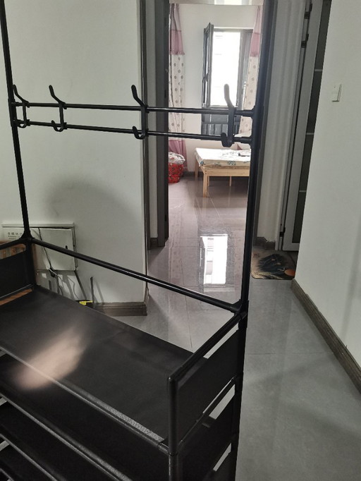 Clothing rack integrated iron art
