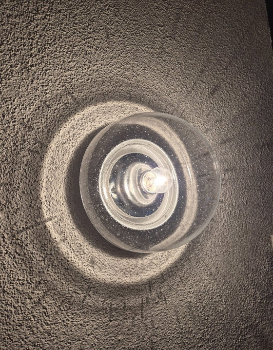 Image 1 of Glashütte Limburg 2921 Bubble-Glass Wall Lamp, E27, Ø 29 cm, Halo Effect Vintage.
