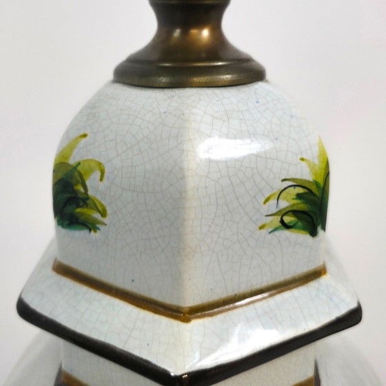 Image 1 of ceramic table lamps palm tree decor Hollywood Regency