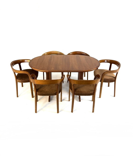 Image 1 of Table de salle à manger extensible danoise vintage des années 60