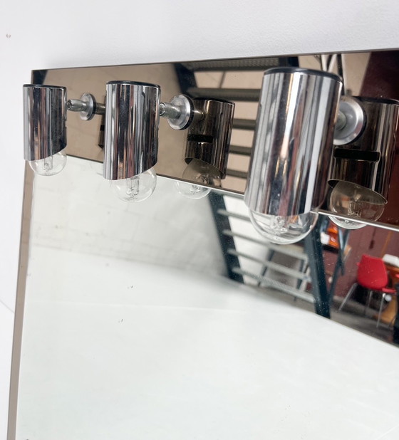 Image 1 of Midcentury Italian Makeup Mirror With Lighting, 1960s