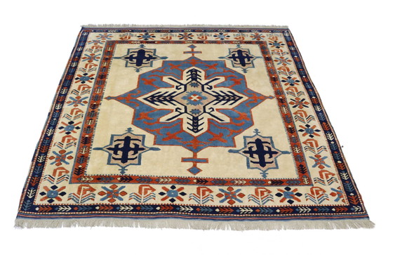 Image 1 of Shirvan caucasien russe antique Plus de 60 ans - Kilim - 203 cm - 200 cm - Très fin