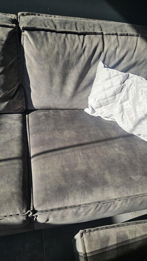 Riviera maison Sofa aus grünem Samt