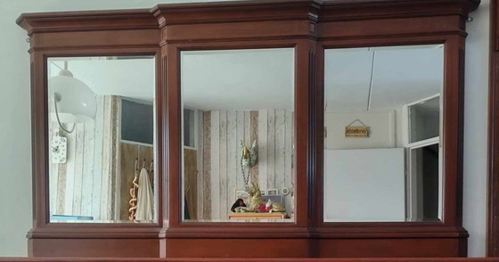 Image 1 of Bar Mirror With Faceted Glass