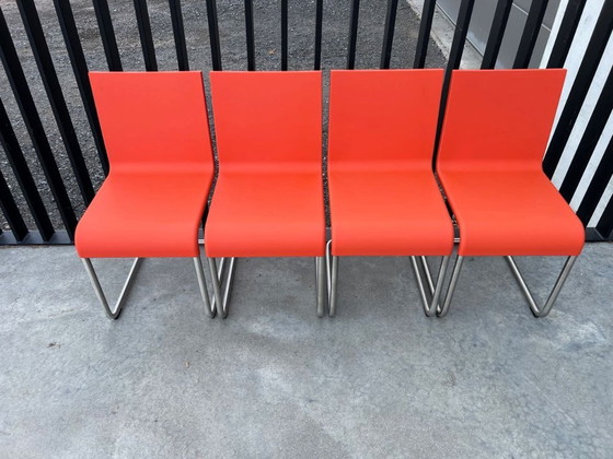 Image 1 of 4x Vitra Van Severen .05 poppy red chairs