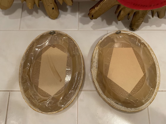 Image 1 of Frame / Mirror Sun Ø 42,5 And Oval 24x18 Cm In Gold / Art / Decoration / Ornaments