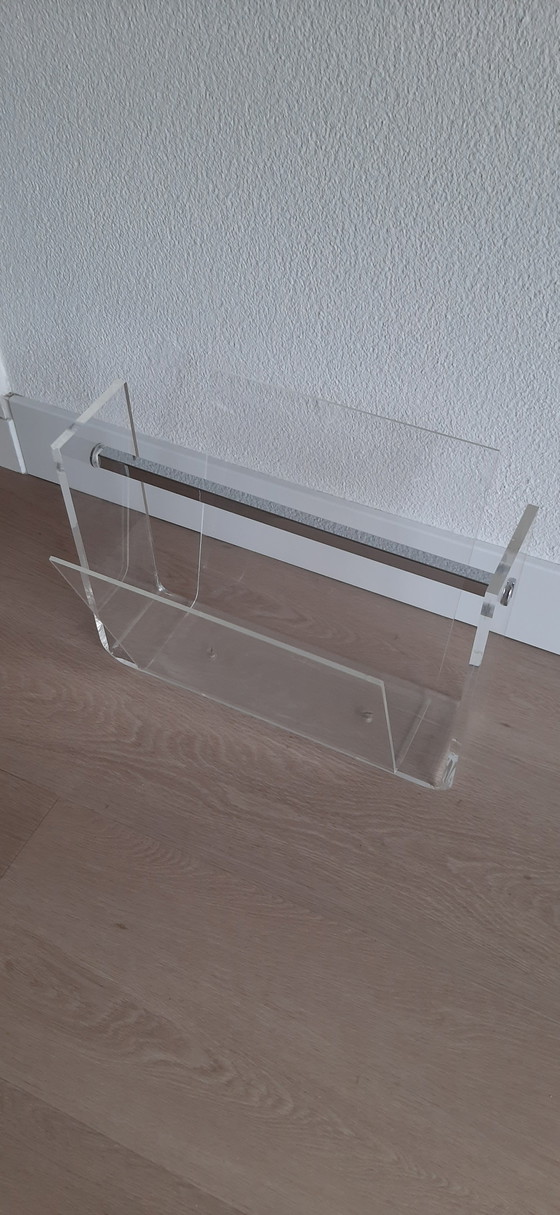 Revistero David Lange, Plexiglás Años 70 – Plexiglass, Chrome (photo 14 of 15)