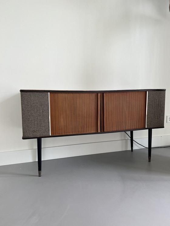 Image 1 of Tourne-disque vinyle vintage avec radio et Bluetooth