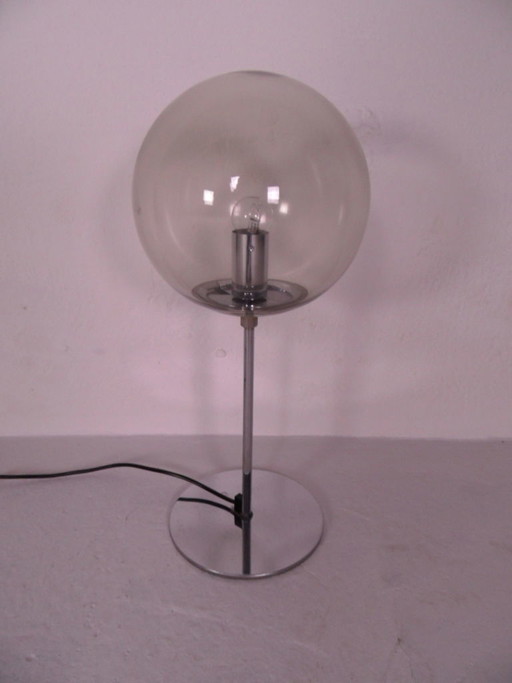 Vintage desk lamp with glass ball 1960's