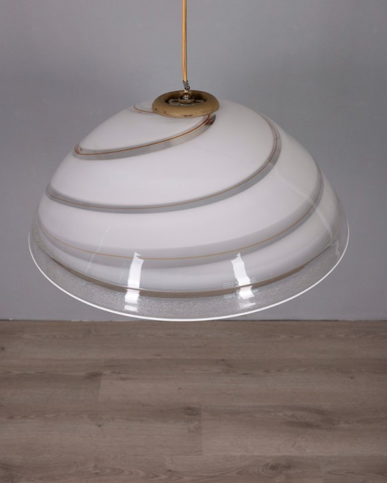 Image 1 of Vintage kroonluchter uit de jaren 70 van Murano-glas, Italiaans design.