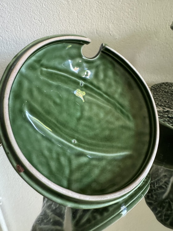 Image 1 of Caldas vintage ceramic green cabbage soup tureen