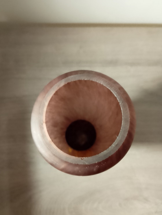 Image 1 of Marmonian vase with a layer of double-layered crystal, attributed to Schneider