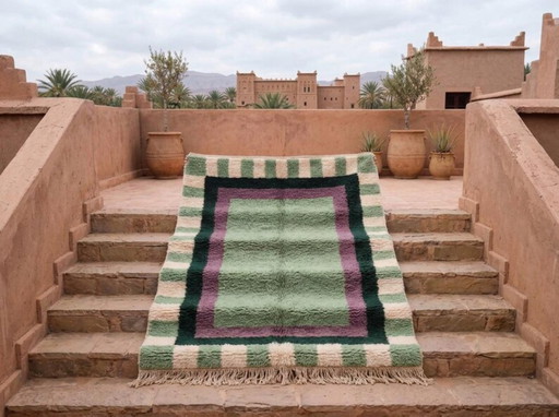 Marokkaans Berber tapijt, gedecoreerd, 200 cm x 300 cm