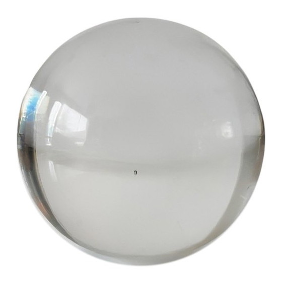 Image 1 of Vintage bolvormige Presse-papier helder kristal glas 5,5 cm