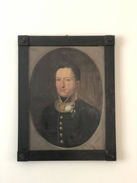 Image 1 of Grand portrait militaire ancien d'un baron allemand, 1870