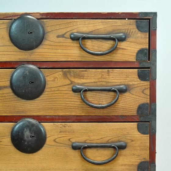 Japanese Tansu chest of drawers, circa 1870, Iron, Wood, Black (photo 12 of 18)