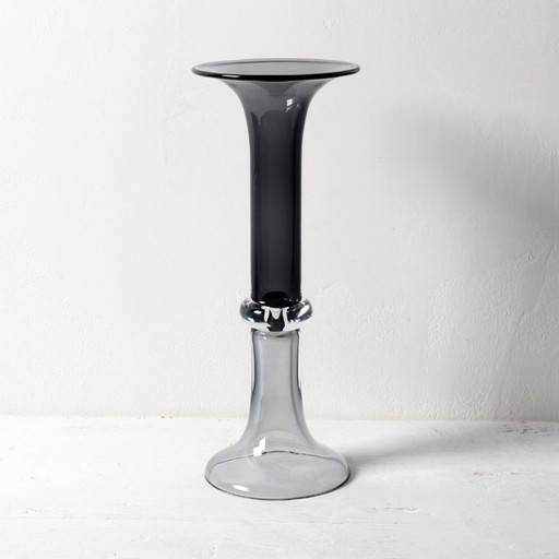 Vintage Mid-Century Modern Bicolor Glass Vase, Portugal 1970s