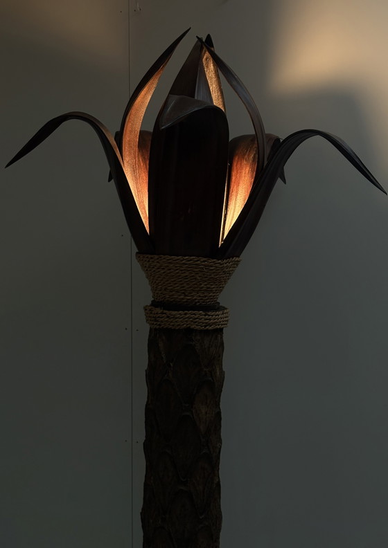 Image 1 of 2 x Vintage palmboom lampen set vloerlampen 195 cm
