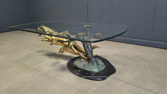 Image 1 of Brass jaguar coffee table, 1970s