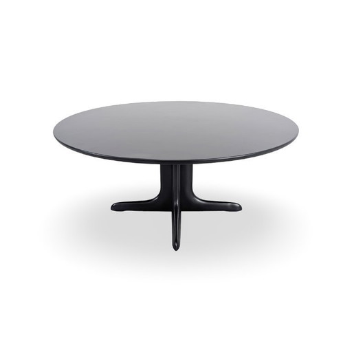 Vintage design eettafel, zwart, mid-century modern, jaren 70, Duitsland