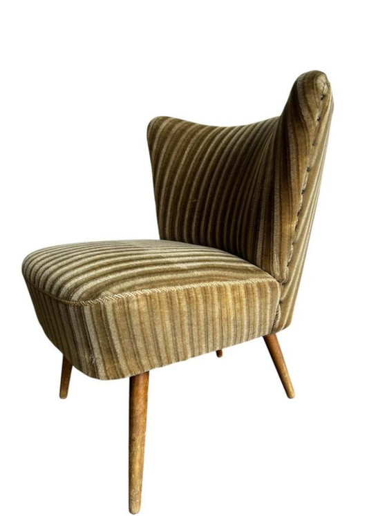 Image 1 of Fauteuil cocktail vintage doré / fauteuil une place