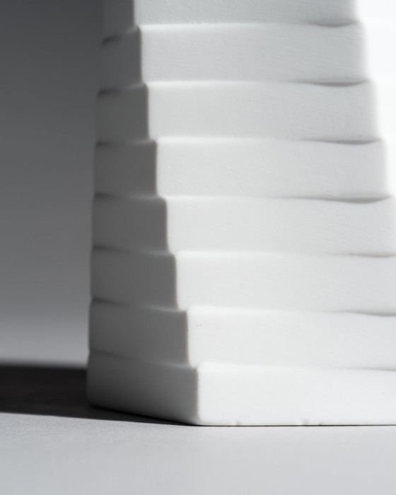 Image 1 of Rosenthal Bisque Porcelain Vase Trio Schreib, Freyer & XL “Pisa” Germany 70s-80s