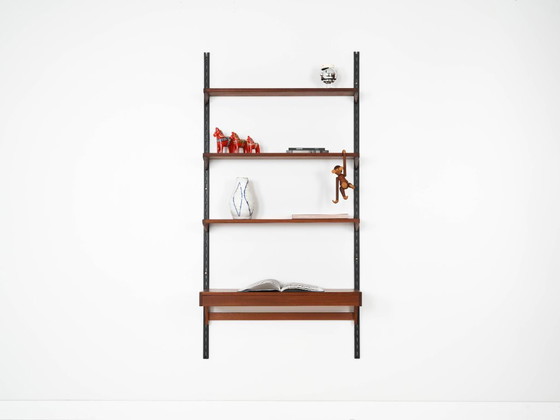 Image 1 of Teak modular shelving unit, Danish design, 1960s, designer: Kai Kristiansen, manufacturer: FM Møbler