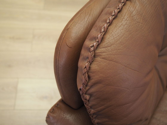 Image 1 of Canapé en cuir marron, Design danois, années 1960, Manufacture : AS Vejen Polstermøbelfabrik