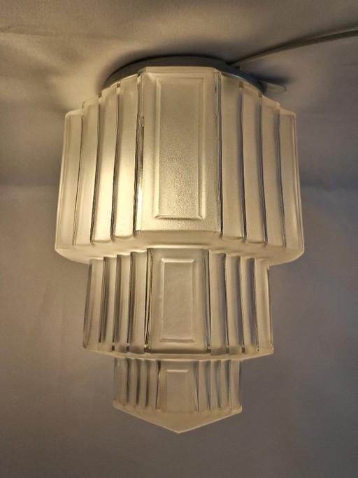 Art-Deco-Wolkenkratzer-Kugel-Deckenleuchte – plafondlampen, Glass