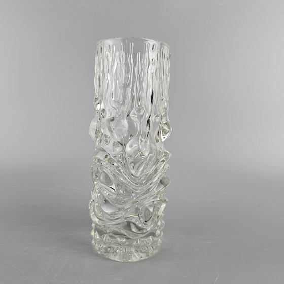 Image 1 of Magnifique vase vintage en verre Hermanova par Sklo Union. Design par František Pečený. 1960s/70s. République Tchèque.