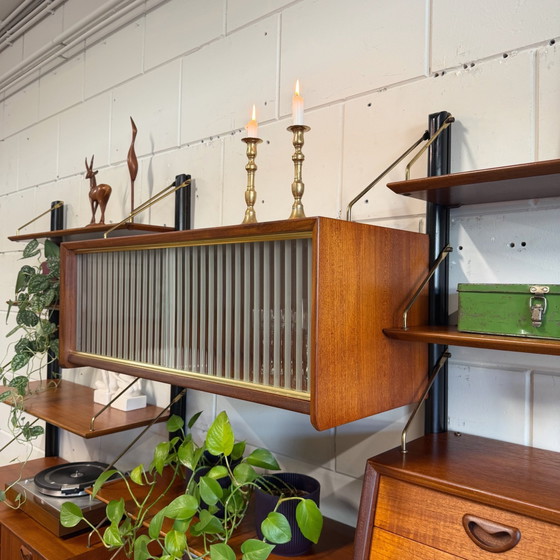 Vintage Wall cabinet •Louis van Teeffelen• – Wood, Brass (photo 5 of 15)
