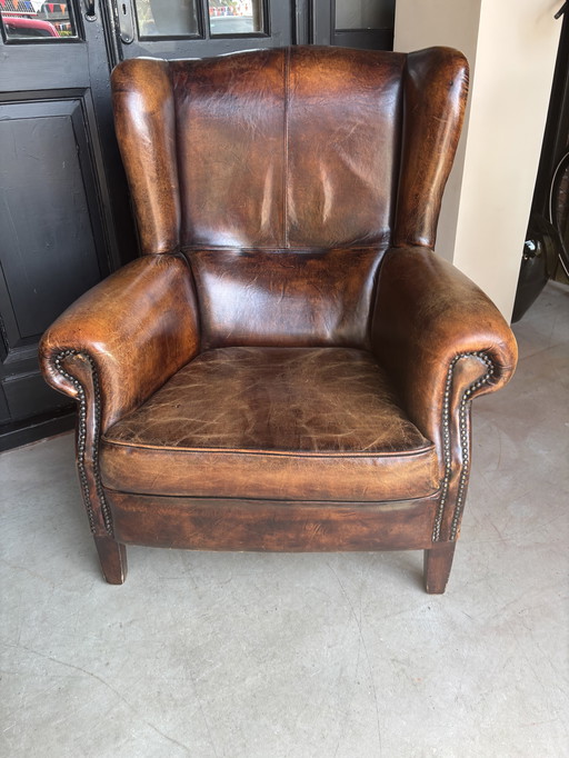 Schapenleren Oorfauteuil DNG
