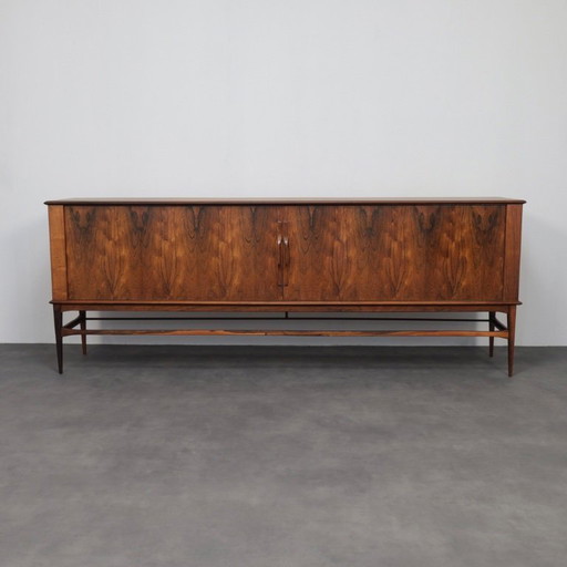 Remarkable Mid-Century Danish Rosewood Sideboard with Tambour Doors, 1960s