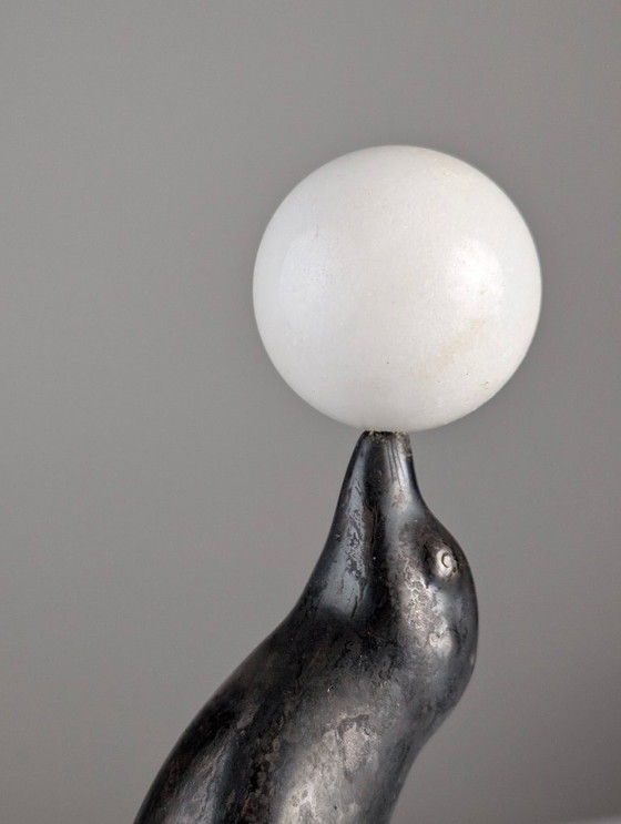 Image 1 of Marcel-André Bouraine Art Deco Sea Lion Sculpture, 1920s