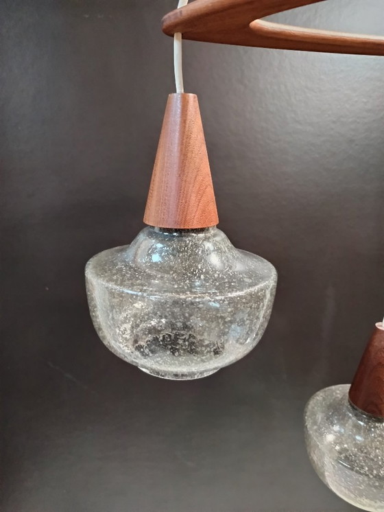 Image 1 of Scandinavische Vintage hanglamp Teakhout