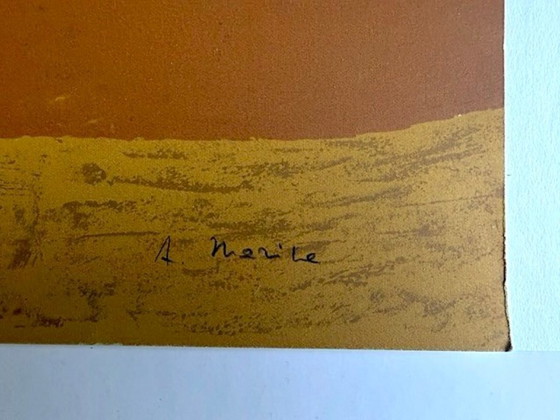 Image 1 of Litografia originale – Composizione astratta – Scuola francese del XX secolo