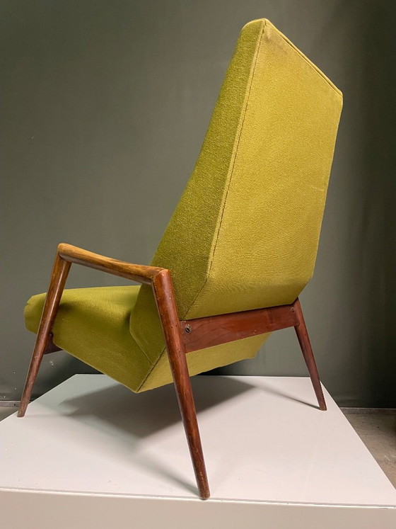 Rare fauteuil lounge Rob Parry Triennale, Gelderland, Bois, Textile, Vert, Mid Century Modern (photo 5 sur 7)