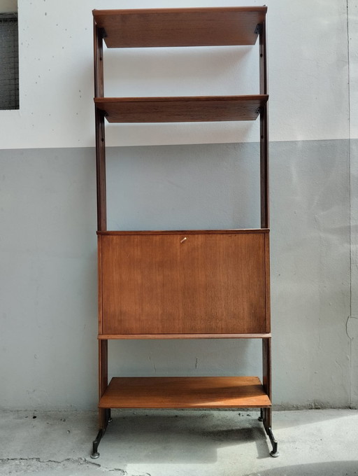 Mid Century Teakholz-Bibliothek, Italien 1960er Jahre
