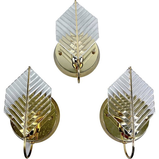 Set of 3 vintage metal wall lamps for Zero Quattro, 1960