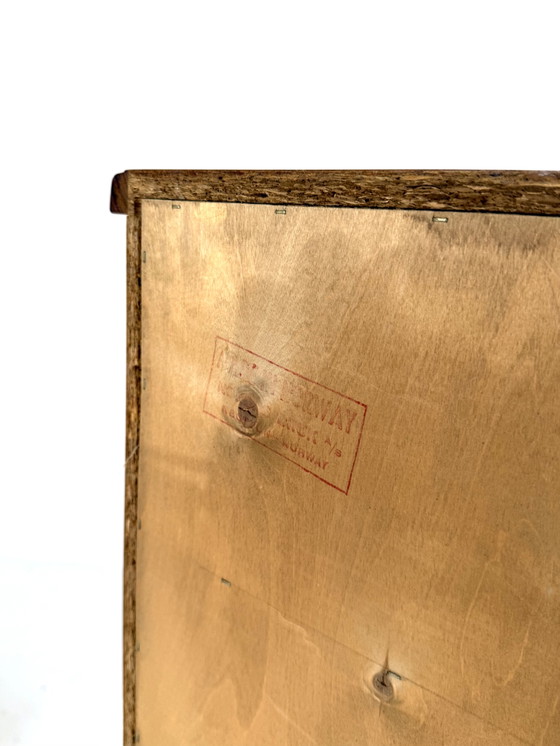 Image 1 of Vintage graphic teak sideboard, Nordas Stool ‘60