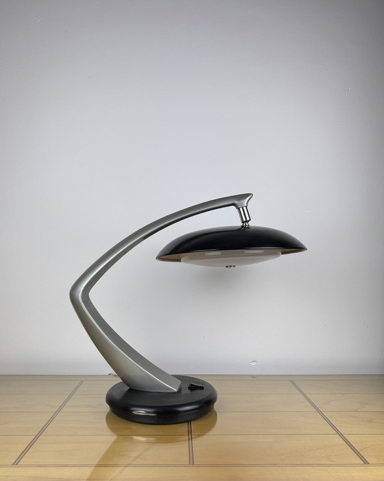 Image 1 of Brutalist Fase Boomerang 64 Table Lamp by Luis Pérez de la Oliva 1960s-1970s Desktop Lamp, Mid-Century, Space Age, Industrial De