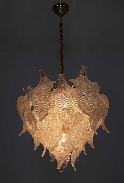 Lámpara de cristal de Murano de mediados de siglo Mazzega, años 70