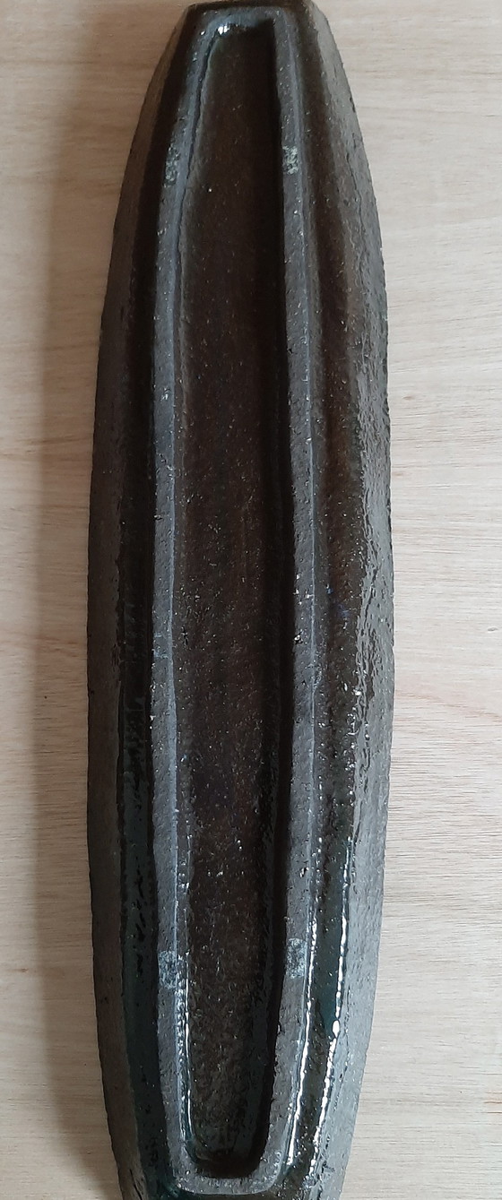 Image 1 of Lange Keramikschale, Brutalismus, Belgien, 1970er Jahre